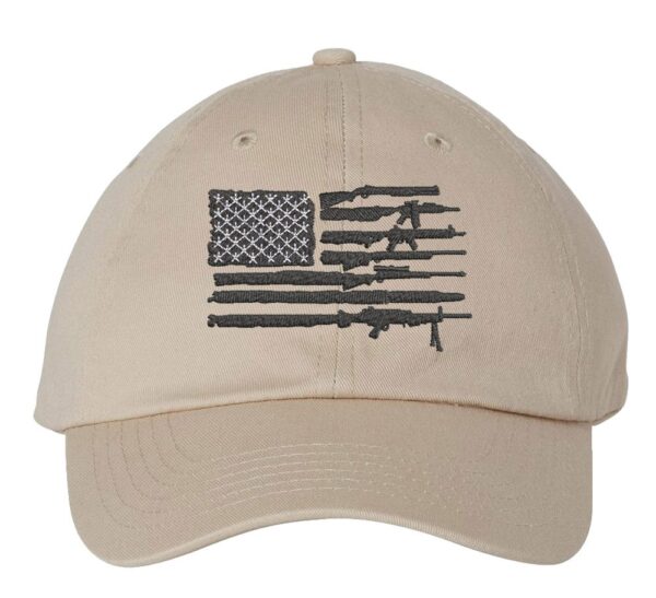 Rifle American Flag Baseball Cap, 2nd Amendment Support Hat, Second Amendment Cap, Gift for Patriot, Embroidered - Image 4