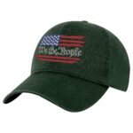 We The People Flag Hat with embroidered American flag and silver lettering