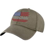 We The People Flag Hat with embroidered American flag and silver lettering