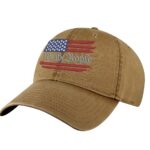 We The People Flag Hat with embroidered American flag and silver lettering
