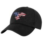 American Eagle Flag Hat featuring embroidered eagle and USA flag design on a patriotic baseball cap