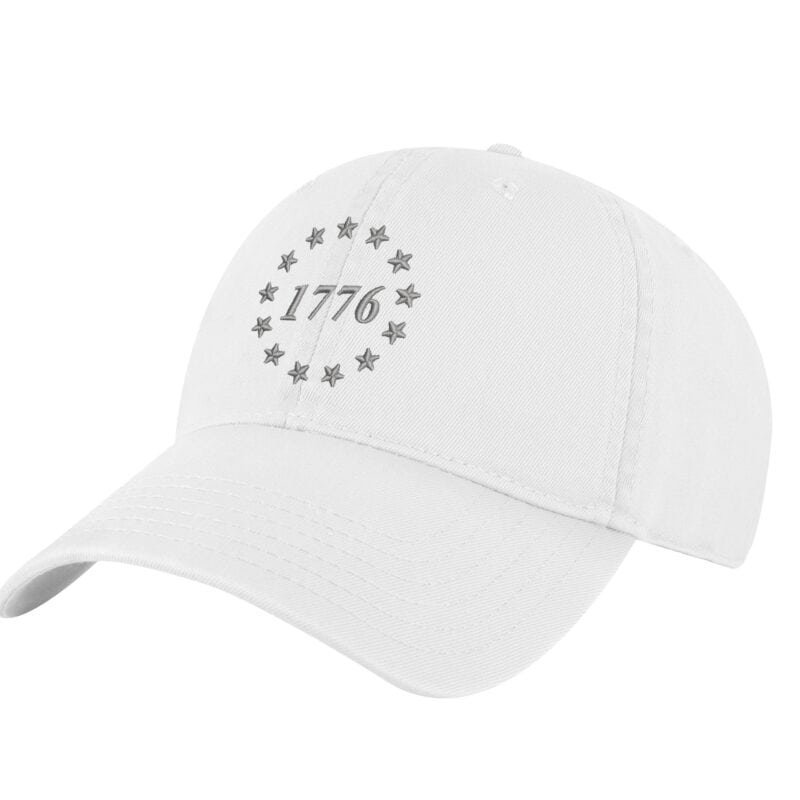 1776 Patriotic Strapback Hat - Embroidered Declaration of Independence Design with Adjustable Strapback Closure
