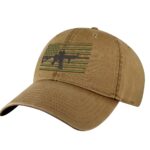 2A AR-15 Baseball Cap - Embroidered Rifle and American Flag Design with Adjustable Strapback