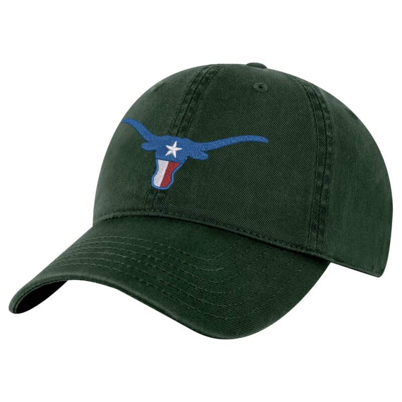 Texas Longhorn Baseball Cap – Embroidered Bull & TX Flag Design – Adjustable Cotton Dad Hat
