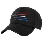 USAF Aviation Baseball Cap – Embroidered Air Force & Navy Aircraft with Patriotic Contrails – Military Pilot Hat