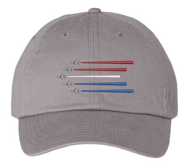 Air Force Airplanes Baseball Cap, Navy Aircrafts Hat, USAF Hat, USA Aviation Pride Hat, Red White & Blue Trails Hat - Image 7