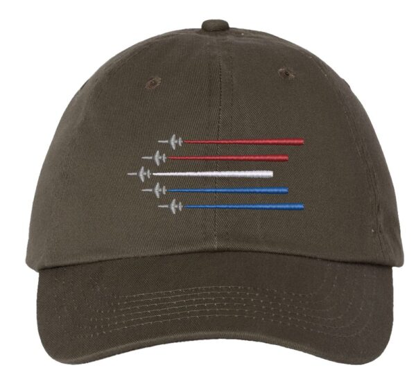 Air Force Airplanes Baseball Cap, Navy Aircrafts Hat, USAF Hat, USA Aviation Pride Hat, Red White & Blue Trails Hat - Image 5
