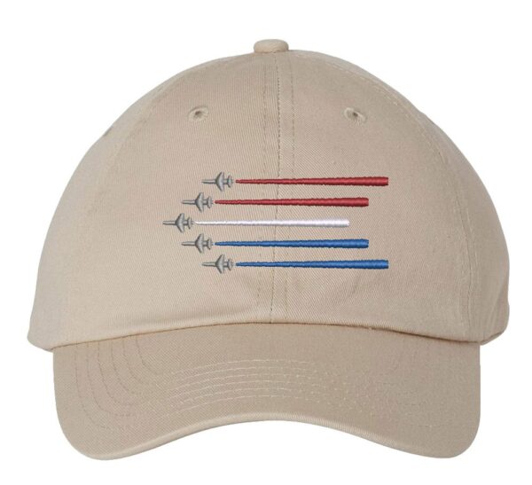 Air Force Airplanes Baseball Cap, Navy Aircrafts Hat, USAF Hat, USA Aviation Pride Hat, Red White & Blue Trails Hat - Image 3