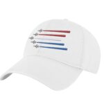 USAF Aviation Baseball Cap – Embroidered Air Force & Navy Aircraft with Patriotic Contrails – Military Pilot Hat
