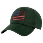 Baseball American Flag Hat - Embroidered Bats & Balls USA Flag Design - Adjustable Patriotic Dad Cap