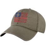 Baseball American Flag Hat - Embroidered Bats & Balls USA Flag Design - Adjustable Patriotic Dad Cap