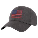 Baseball American Flag Hat - Embroidered Bats & Balls USA Flag Design - Adjustable Patriotic Dad Cap