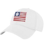 Baseball American Flag Hat - Embroidered Bats & Balls USA Flag Design - Adjustable Patriotic Dad Cap