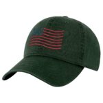 Wavy American Flag Baseball Hat - Embroidered Ripple Design USA Flag - Adjustable Patriotic Dad Cap