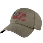 Wavy American Flag Baseball Hat - Embroidered Ripple Design USA Flag - Adjustable Patriotic Dad Cap
