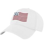 Wavy American Flag Hat with ripple embroidery – patriotic dad hat USA design