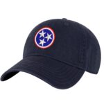 Embroidered Tennessee flag baseball cap representing American pride and patriotic fashion.