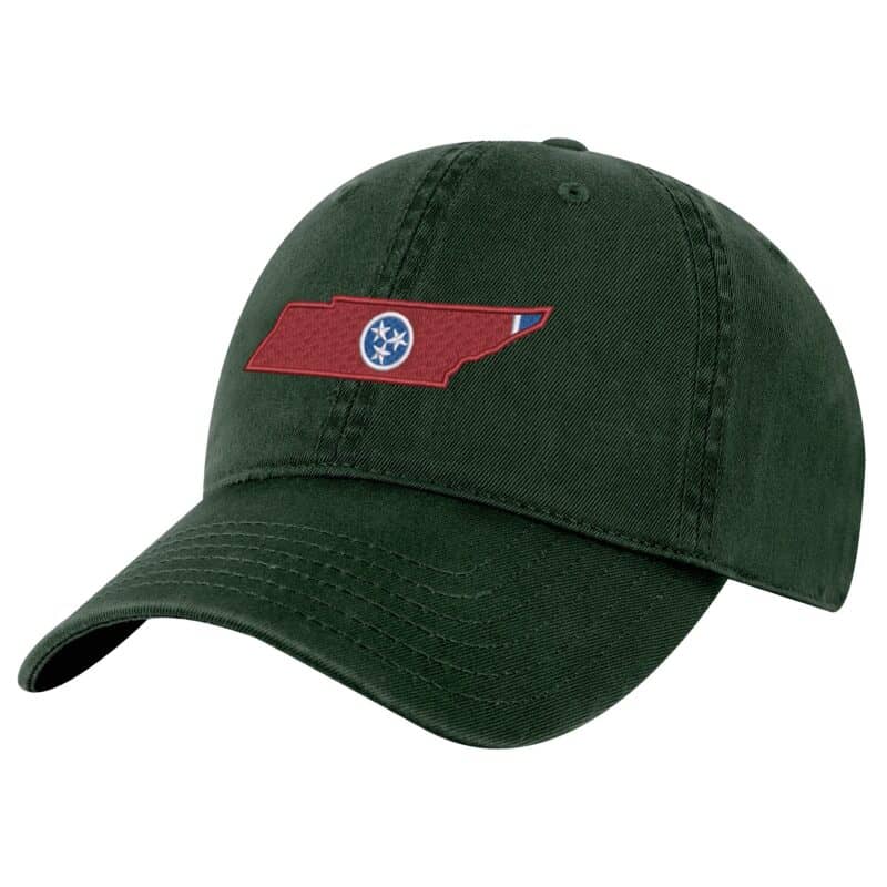 Tennessee Tri-Star Baseball Hat - TN State Outline Cap - Volunteer State Dad Hat