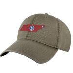 Tennessee Tri-Star Baseball Hat - TN State Outline Cap - Volunteer State Dad Hat