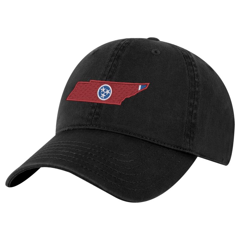Tennessee Tri-Star Baseball Hat - TN State Outline Cap - Volunteer State Dad Hat