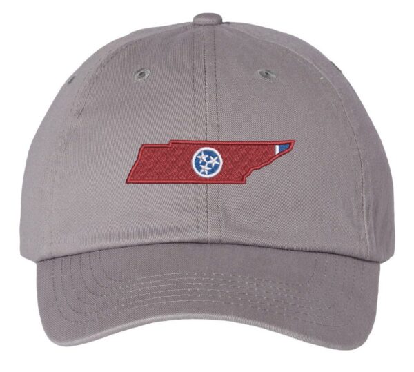 Tennessee Outline With Tri-Star Baseball Hat