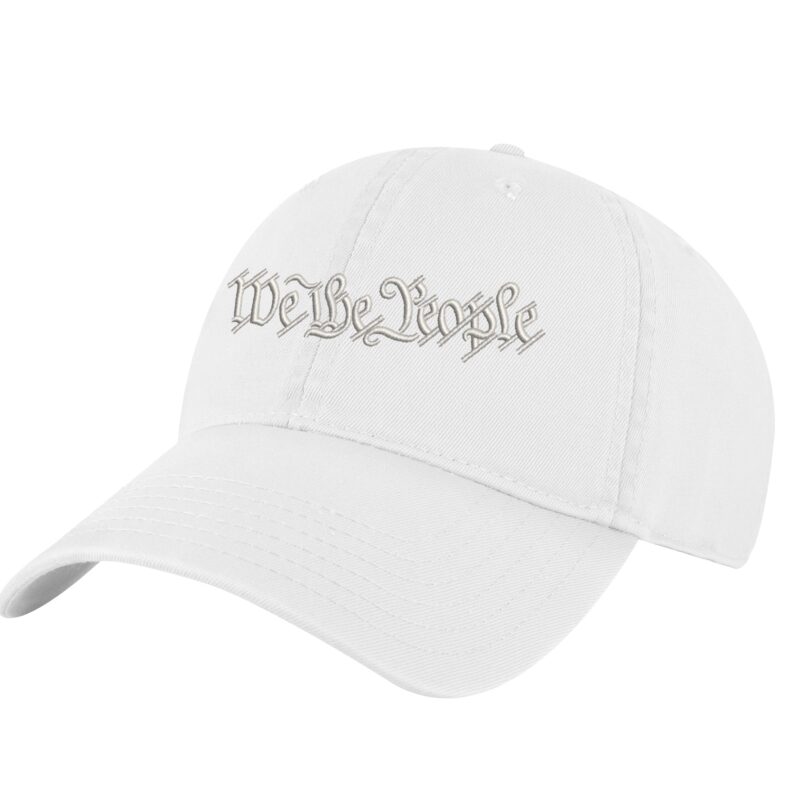 We The People Baseball Cap - Embroidered Patriotic Dad Hat in Navy Blue - American Flag Colors