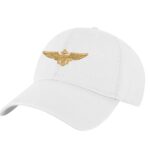 Navy Aviator Wings Baseball Cap - Embroidered Pilot Wings Military Hat with Optional Personalization