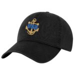 US Navy Anchor Baseball Cap - Embroidered USN Logo Hat in Navy Blue - Adjustable Veteran Cap