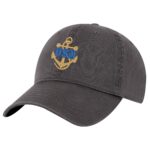 US Navy Anchor Baseball Cap - Embroidered USN Logo Hat in Navy Blue - Adjustable Veteran Cap