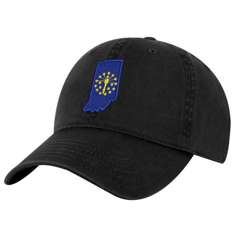 Indiana Flag Baseball Cap - Embroidered Hoosier State Design - Adjustable Dad Hat for Outdoors & Everyday