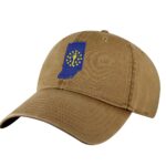 Indiana Flag Baseball Cap - Embroidered Hoosier State Design - Adjustable Dad Hat for Outdoors & Everyday