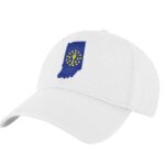 Indiana Flag Baseball Cap - Embroidered Hoosier State Design - Adjustable Dad Hat for Outdoors & Everyday