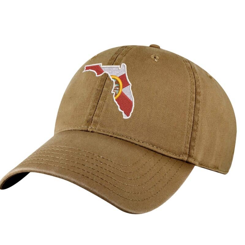 Florida Flag Baseball Cap – Embroidered Sunshine State Design – Adjustable Beach & Outdoor Hat