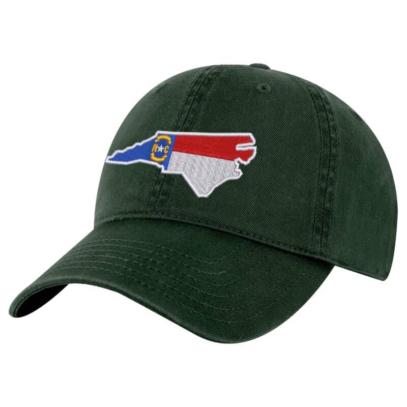 North Carolina Flag Baseball Cap - Embroidered Tar Heel State Design - Adjustable Dad Hat for Outdoors & Game Days