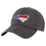North Carolina Flag Baseball Cap with embroidered NC state flag and adjustable strapback