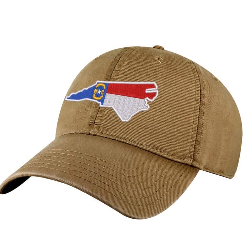North Carolina Flag Baseball Cap - Embroidered Tar Heel State Design - Adjustable Dad Hat for Outdoors & Game Days