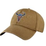 American Flag Bull Head Baseball Cap - Embroidered Rodeo Patriotic Hat for Cowboys & Riders