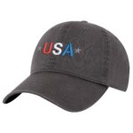 USA Baseball Cap - Embroidered Patriotic American Flag Hat - Adjustable Dad Cap for Everyday Wear