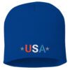 Embroidered USA Patriotic Cuffed Beanie - Black