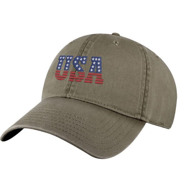USA Baseball Cap – Embroidered Hat with American Flag Lettering - Image 4