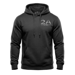 2nd Amendment Hoodie 1791 Embroidered Gun Rights Patriotic Sweatshirt