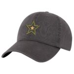 Military army star cap with embroidered Army star design - patriotic baseball hat with mesh back and adjustable strapback