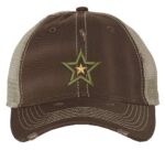 Military Army Star Distressed Truckers Hat