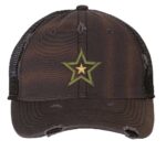 Military Army Star Distressed Truckers Hat