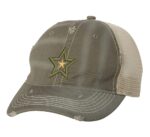 Military Army Star Distressed Truckers Hat