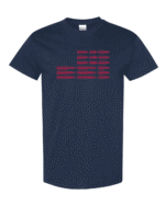 Patriotic Bullet Flag 2nd Amendment Support Tee showcasing American flag made of bullets.