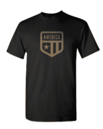 America Badge Logo Shirt - Patriotic Tee with Badge Logo Design