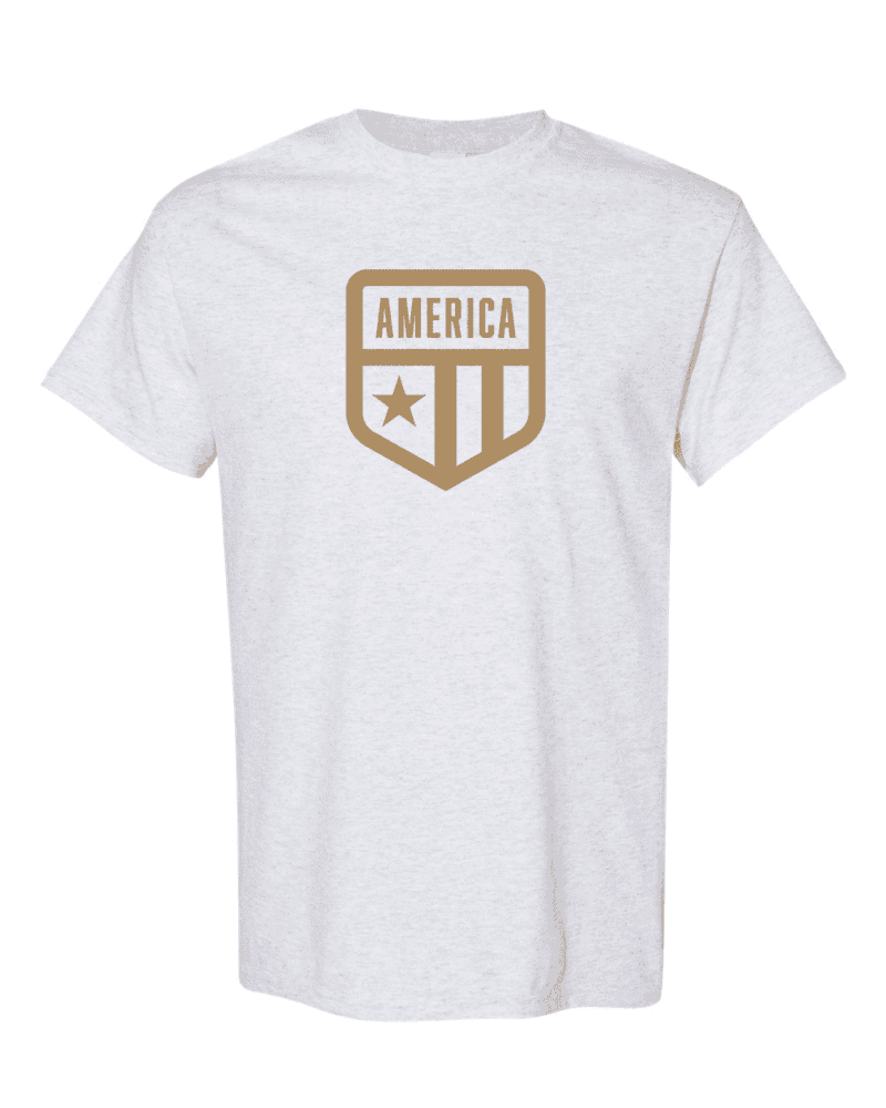 America Badge Logo Shirt - Patriotic Tee with Badge Logo Design