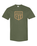 America Badge Logo Shirt - Patriotic Tee with Badge Logo Design