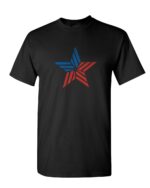 American Patriotic T-Shirt with red and blue stars